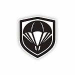 Minimal Tactical Emblem Parachute   Precision Cut Decal